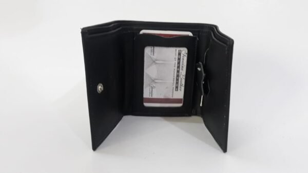 Genuine Leather Men Wallets in Black محافظ جلدية طبيعية للرجال باللون الأسود - Image 3