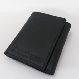 Genuine Leather Men Wallets in Black محافظ جلدية طبيعية للرجال باللون الأسود