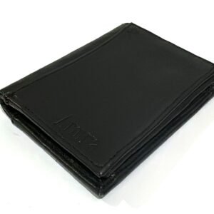 Genuine Leather Men Wallets in Black محافظ جلدية طبيعية للرجال باللون الأسود