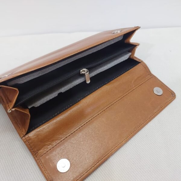 براثن نسائية من الجلد الطبيعي Genuine Leather Women Clutches - Image 3